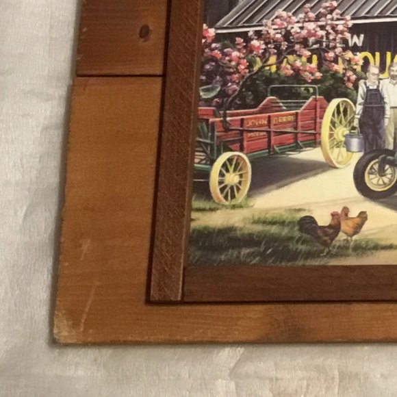 Large wood framed John Deere advertising print by Pamela C. Renfroe - Picture 7 of 8